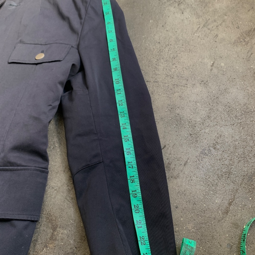 Vintage Dark Blue Made In Italy Long Jacket Coat Vgrantham - Picture 7 of 11